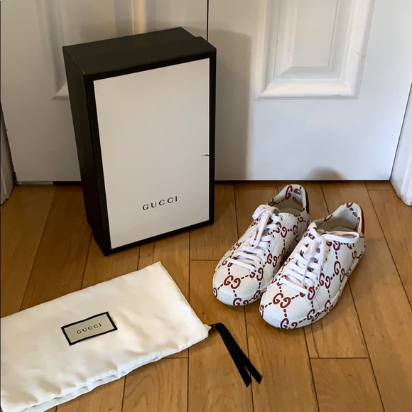 GUCCI Ace Ghost GG Sneakers - Picture 2 of 6